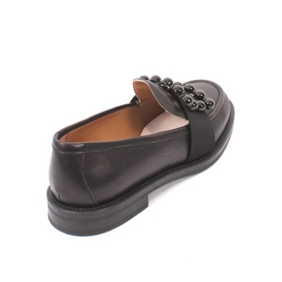 Frau 90a Black Leather Comfortable Flats Shoes - Picture 4 of 8